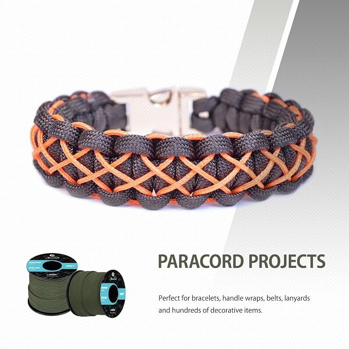 Abma Cord 2.4mm Paracord 275 100ft Nylon Rope 4 Strands Tactical Parachute Cord - Image 6