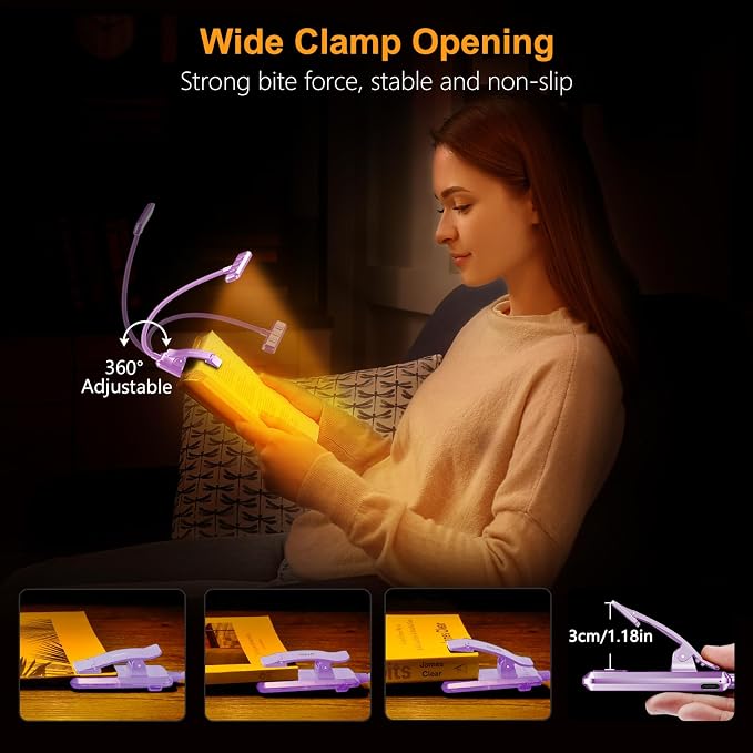 Gritin 19 LED Rechargeable Book Light - Image 7