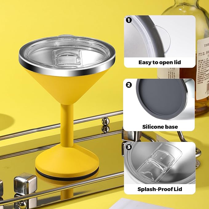 13oz Stainless Steel Martini Glass - Image 9