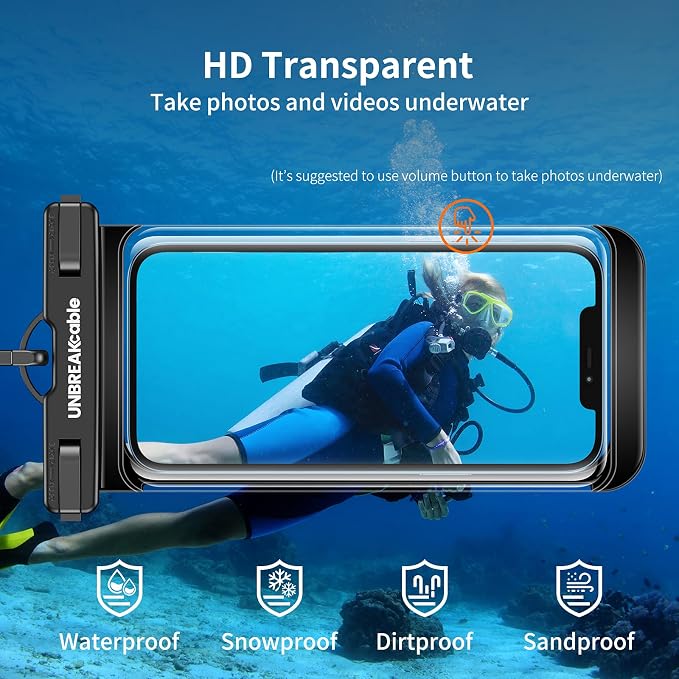UNBREAKcable Waterproof Phone Pouch-2 Pack IPX8 Waterproof Phone Case - Image 3