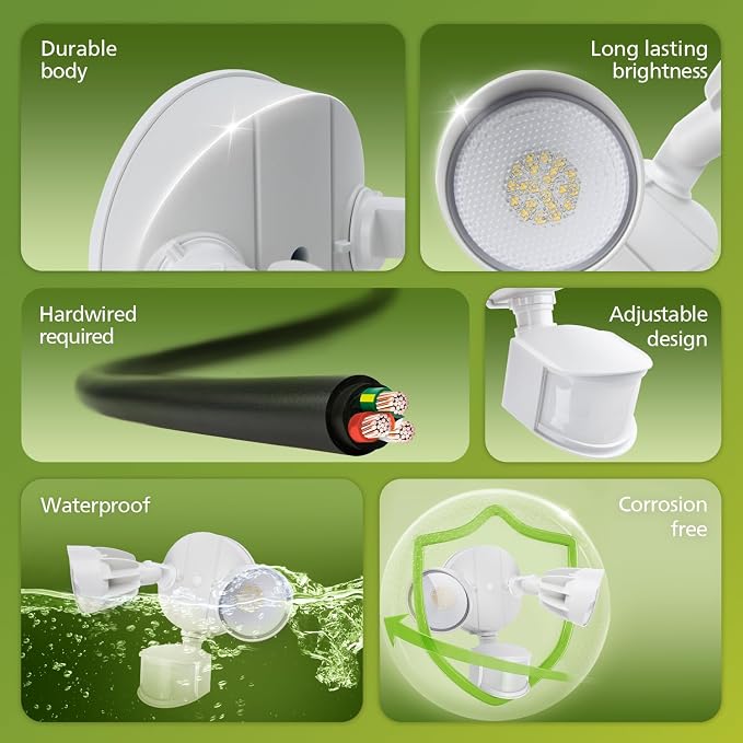 Philips 44W 4200 lm LED Security Light Outdoor w/PIR Motion Sensor, 5000K - Image 2