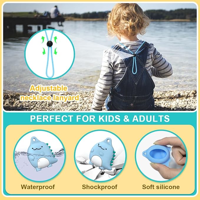 4-Pack Cute Case for AirTag 2/1 Necklace Design, Waterproof Air Tag Necklace - Image 5