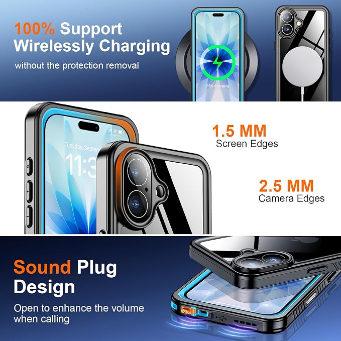 SPIDERCASE for iPhone 17 Case Waterproof, Built-in Lens & Screen Protector - Image 5