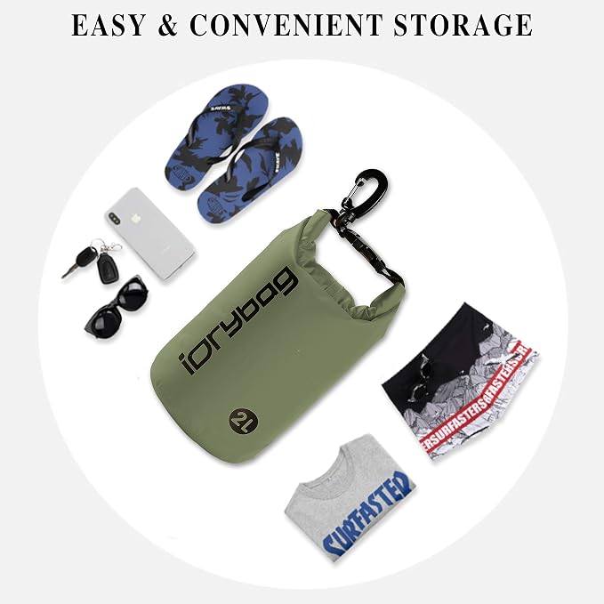 IDRYBAG Dry Bag for Kayaking Waterproof 2L/5L/10L/15L/20L, Small Dry Sack - Image 4