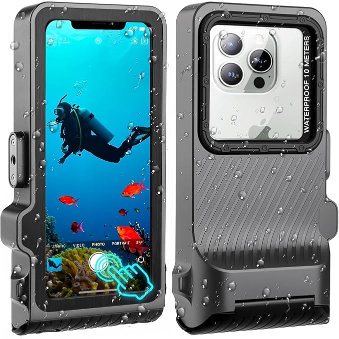 33ft Snorkeling Phone Case, Gen 4 IP68 Waterproof Housing by YUECHCASES