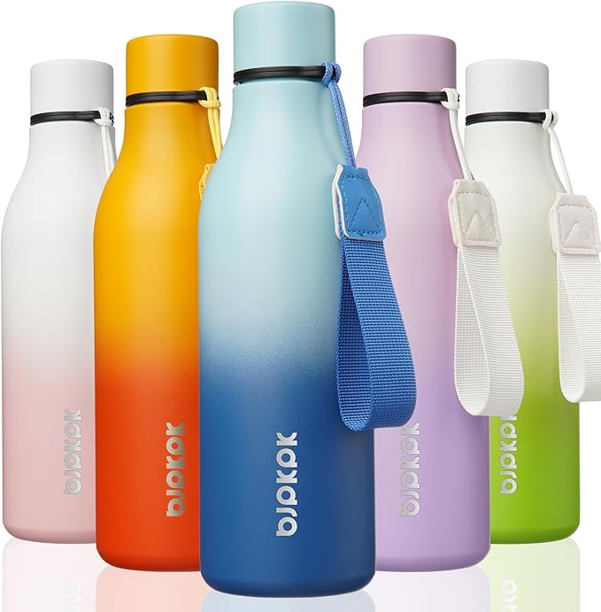 BJPKPK Insulated Water Bottles, 18 oz Stainless Steel Metal Water Bottle by BJPKPK