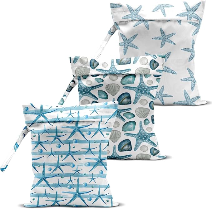 3 Pcs Wet Bag, Wet Dry Bag, Waterproof Bag, Small Laundry Bag, Wet Bag by zcyxuuw
