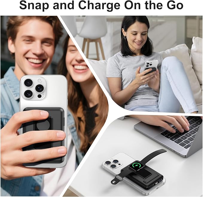 Magnetic Portable Charger, 10000mAh Wireless Power Bank - Image 8