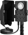 SURAIELEC Outdoor Power Stake, 24-Hour Mechanical Light Timer, Electrical Power by SURAIELEC