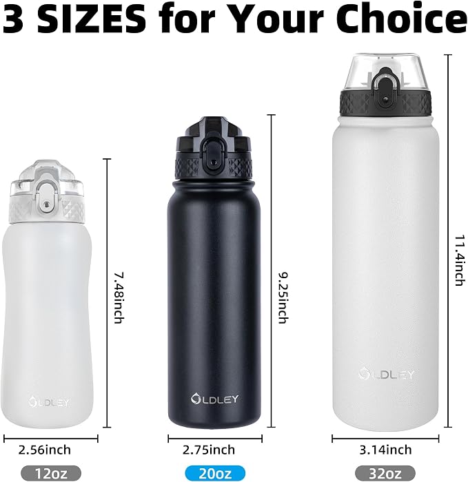 Oldley Insulated Water Bottle 20oz Water Bottles - Image 5