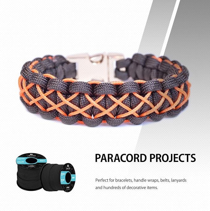 Abma Cord 2.4mm Paracord 275 100ft Nylon Rope 4 Strands Tactical Parachute Cord - Image 6