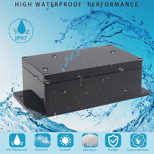 Watertight Junction Box, IP67 Waterproof Project Box Durable ABS Plastic - Image 7