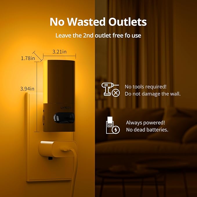 Lyridz Plug-in LED Amber Night Light - Image 7