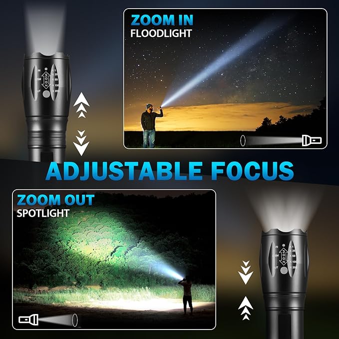 12Pack LED Flashlights High Lumens, 5Mode Tactical Flashlight - Image 3