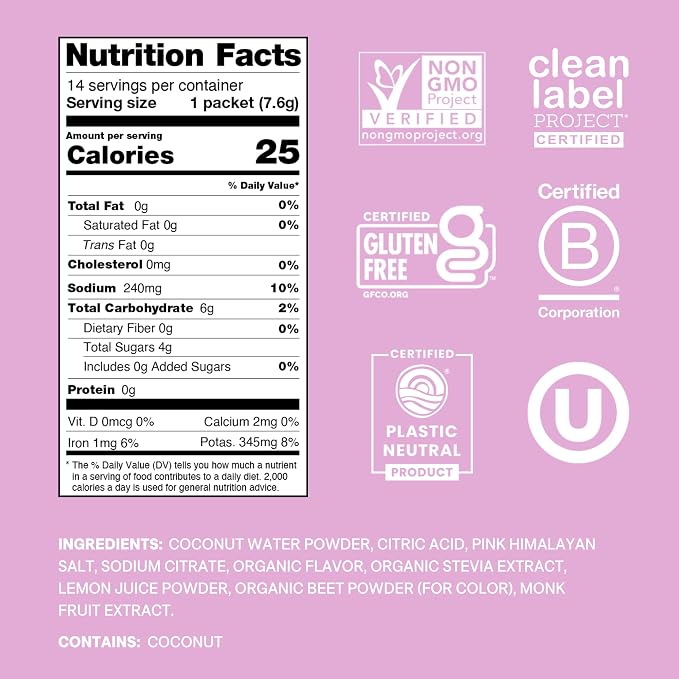 Cure Hydration | Plant-Based Electrolyte Drink Mix | No Added Sugar | FSA-HSA | - Image 2
