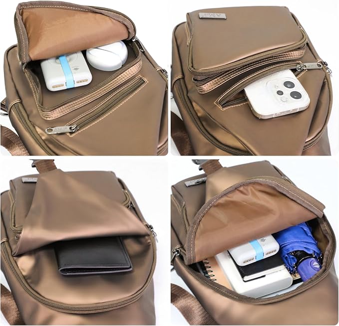 AMJ Crossbody Sling Bag Men Women, Casual Shoulder Backpack, Chest Daypack - Image 5