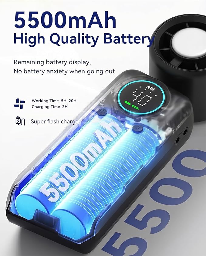 Portable Handheld Fan, Ice Cooling Turbo Fan, 20000 RPM Handheld Personal Fan - Image 6