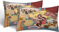 Cowgirls Wild West Pillow Covers 12 X 20 Far East Rodeo Round Up Win Ride Horse by Unknown