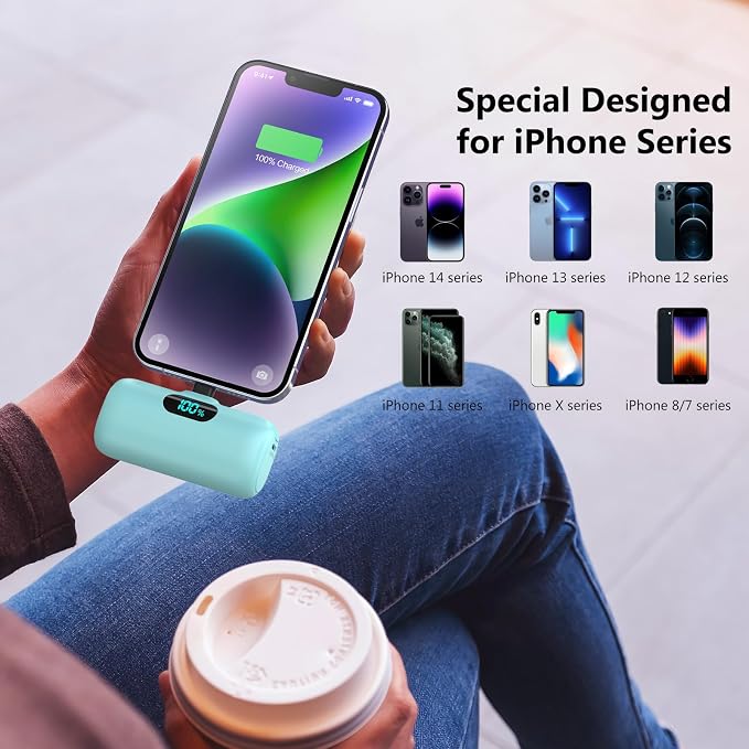 Mini Portable Charger for iPhone, 5000mAh PD Fast Charging Battery Pack - Image 2
