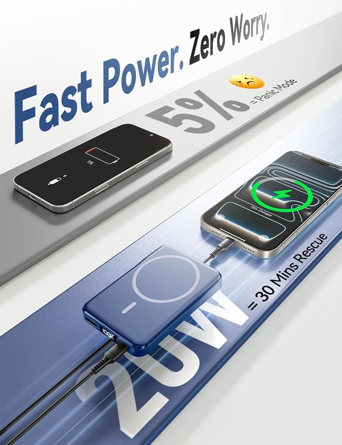 Aobbow Magnetic Portable Charger, 10000mAh - Image 3