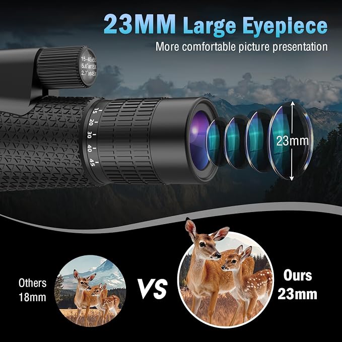 15-45x55 Zoom Monocular Telescope-High Power Monocular - Image 3