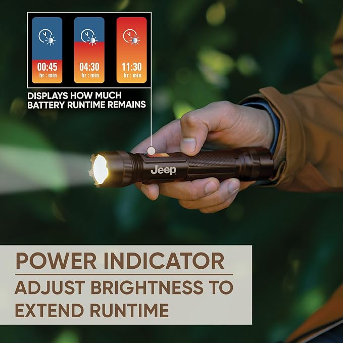 Energizer Jeep Power Indicator Rechargeable LED Flashlight, 000 Lumens - Image 2