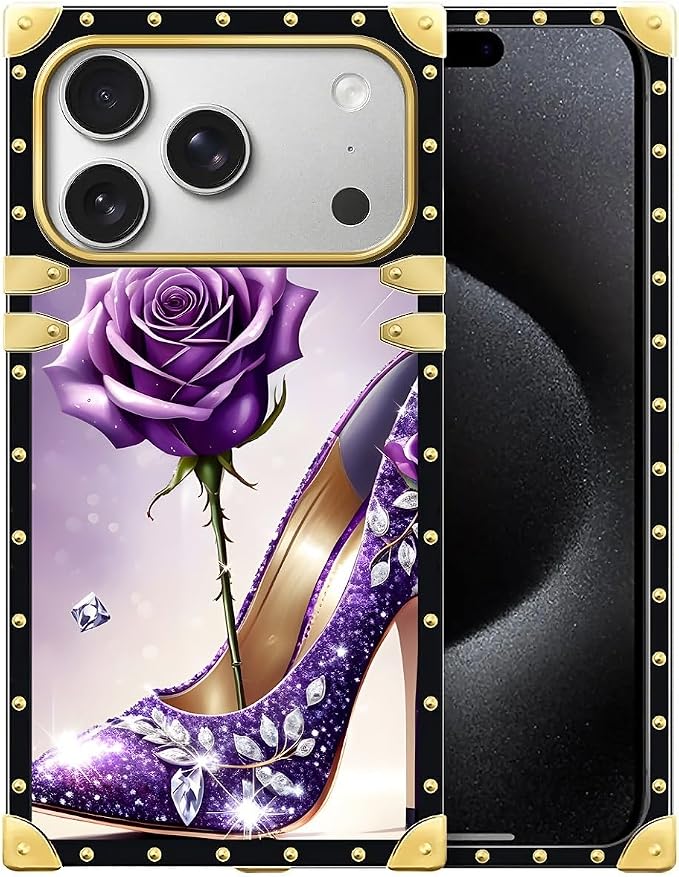 for iPhone 17 Pro Case Luxury Golden Decoration by Unknown