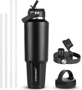 HYDROWION 40 oz Insulated Water Bottle, Car Water Bottle Holder by HYDROWION