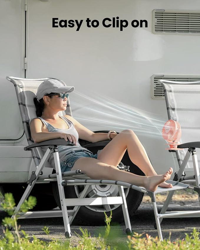 Gaiatop Portable Clip on Fan Battery Operated, Small Powerful 3 Speed Quiet - Image 7
