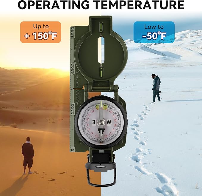 Compass Hiking Survival, Wilderness Survival Compass - Image 6