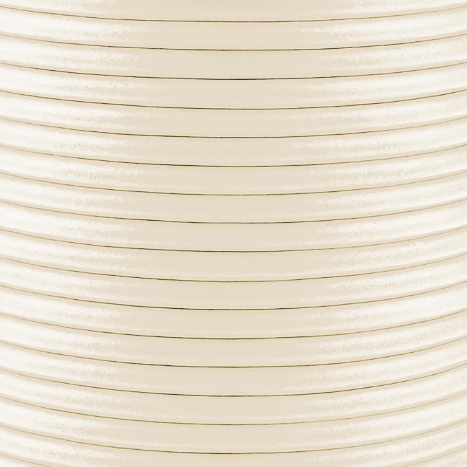 Mandala Crafts Round Genuine Cream Leather Cord - Image 3