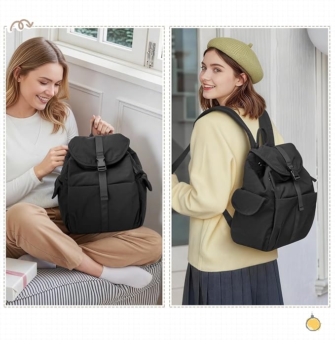 G4Free Small Backpack for Women, Nylon Casual Daypack for Work Travel Campus - Image 2