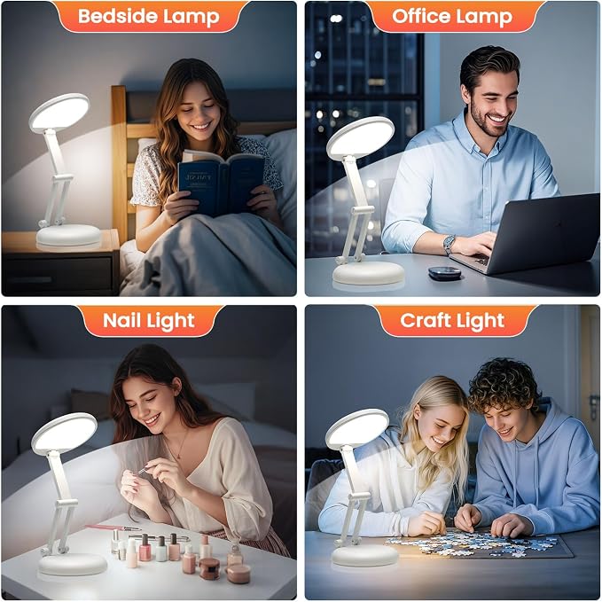 One Fire Cordless Desk Lamp, Dimmable Small Battery Powered Lights, 3600mAh - Image 5