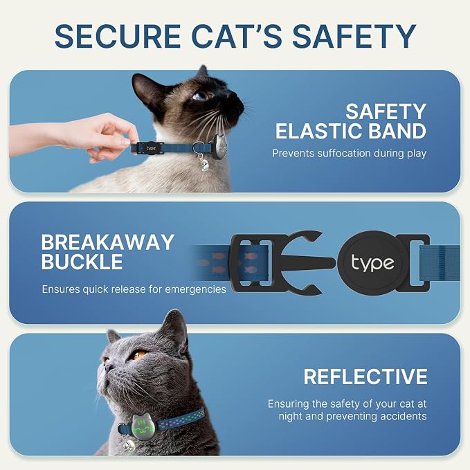 Waterproof Airtag 2nd & 1st Cat Collar, Breakaway Cat Airtag Collar - Image 4