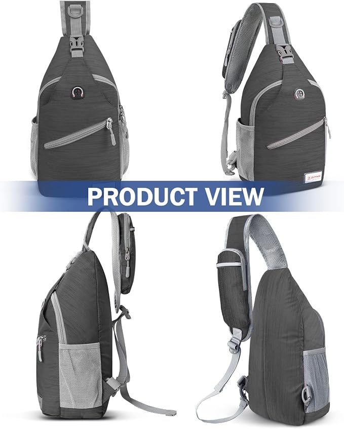 ZOMAKE Sling Bag, Small Crossbody Sling Backpack, Water Resistant Shoulder - Image 6