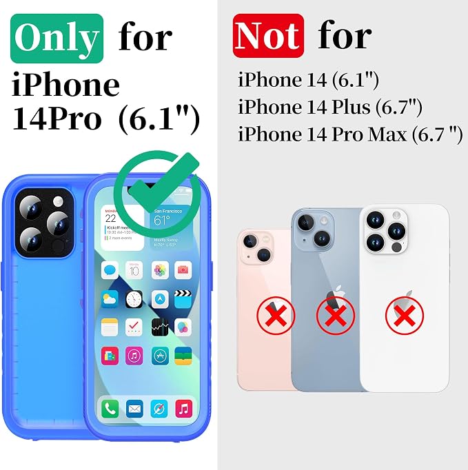Cozycase Compatible with iPhone 14 Pro Waterproof Case - Image 2