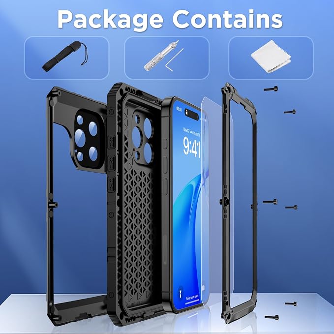 Mitywah Waterproof Case for iPhone 16 Pro, Shockproof Heavy Duty Case - Image 8