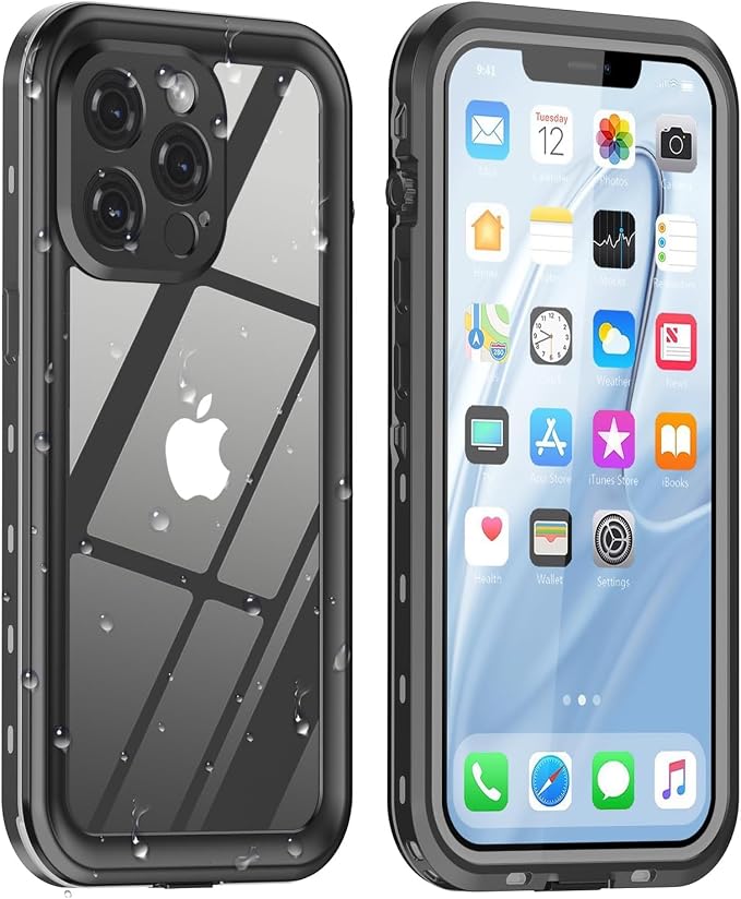 Design for iPhone 13 Pro Case Waterproof 6.1‘’, Full Body Underwater Dustproof by Dewfoam