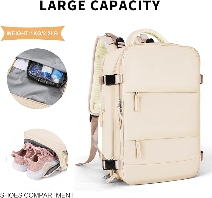 coowoz Travel Backpack For Women Men, Carry On Backpack, Hiking Backpack - Image 4