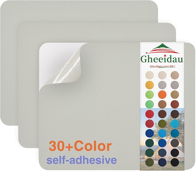 Gheeidau Canvas Repair Patch 9×11 Inch 3Pcs Waterproof Self-Adhesive Fabric by Givethingsanewlife