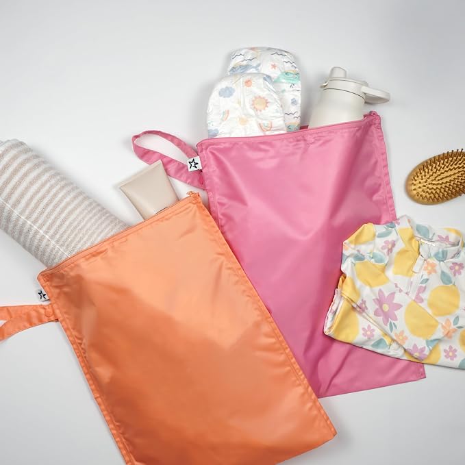 Tiny Twinkle Mess Proof Wet Bags | 2-Pack Reusable Waterproof Wet Bags - Image 2