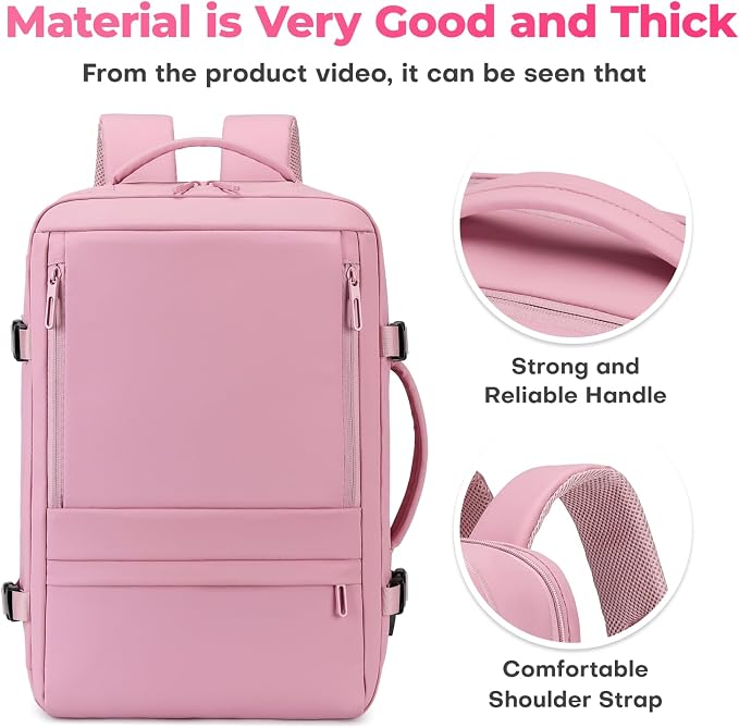 Rcrirth Travel Backpack for Women | Expandable Carry On Backpack - Image 2