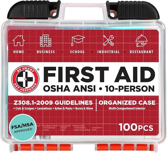 Be Smart Get Prepared OSHA/ANSI First Aid Kit by BeSmartGetPrepared