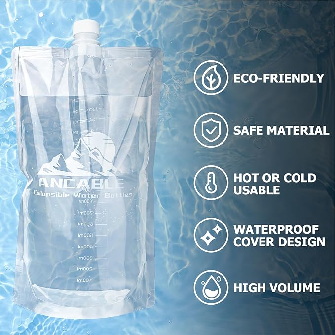 Ancable 64oz Collapsible Water Bottles, BPA-Free Water Bottle - Image 5