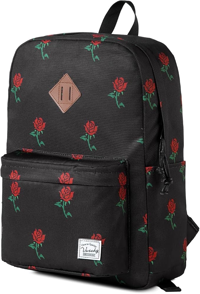VASCHY Backpack for School, Lightweight Water Resistant Bookbag Casual Daypack by Vaschy