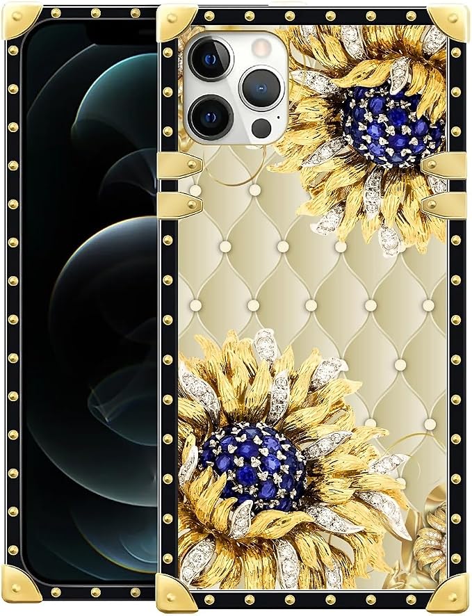 Compatible with iPhone 11 Pro Max Case, Sunflower Diamonds Leather Luxury by Unknown