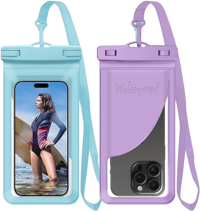 Waterproof Phone Pouch, with Interior Card Pocket, Large Waterproof Phone Case by Vsagier