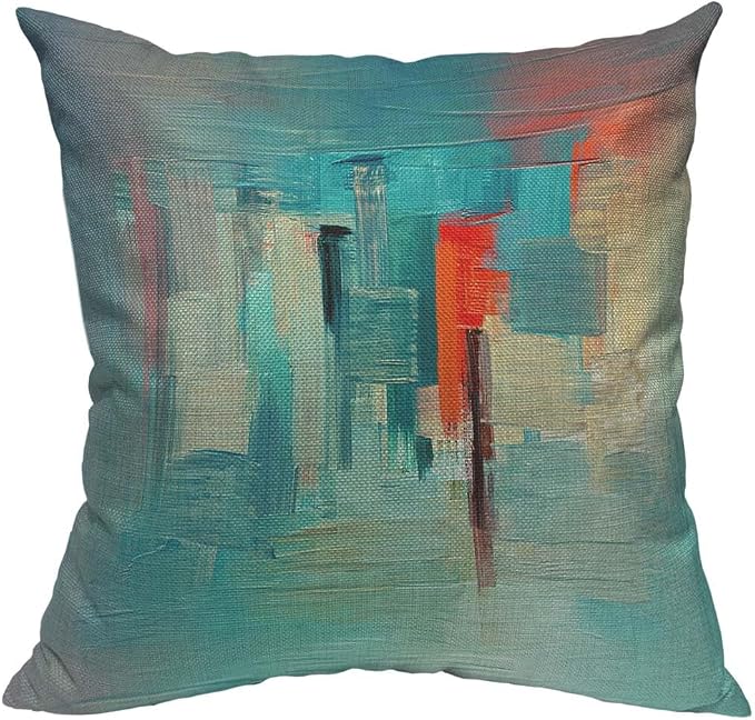 TKS MITLAN Colour Paint Pillow Cover 18x18 inch Modern Art Made by TKS+MITLAN