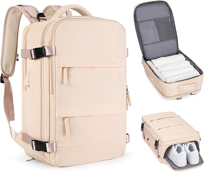 coofay Carry On Backpack Flight Approved Personal Item Travel Backpack by coofay