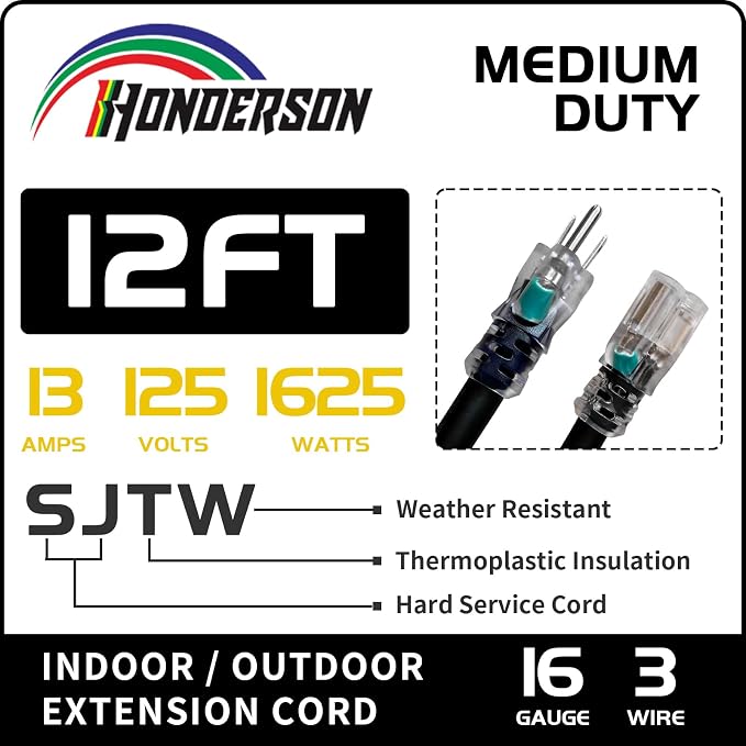 Indoor Outdoor Extension Cord Weatherproof - Image 2